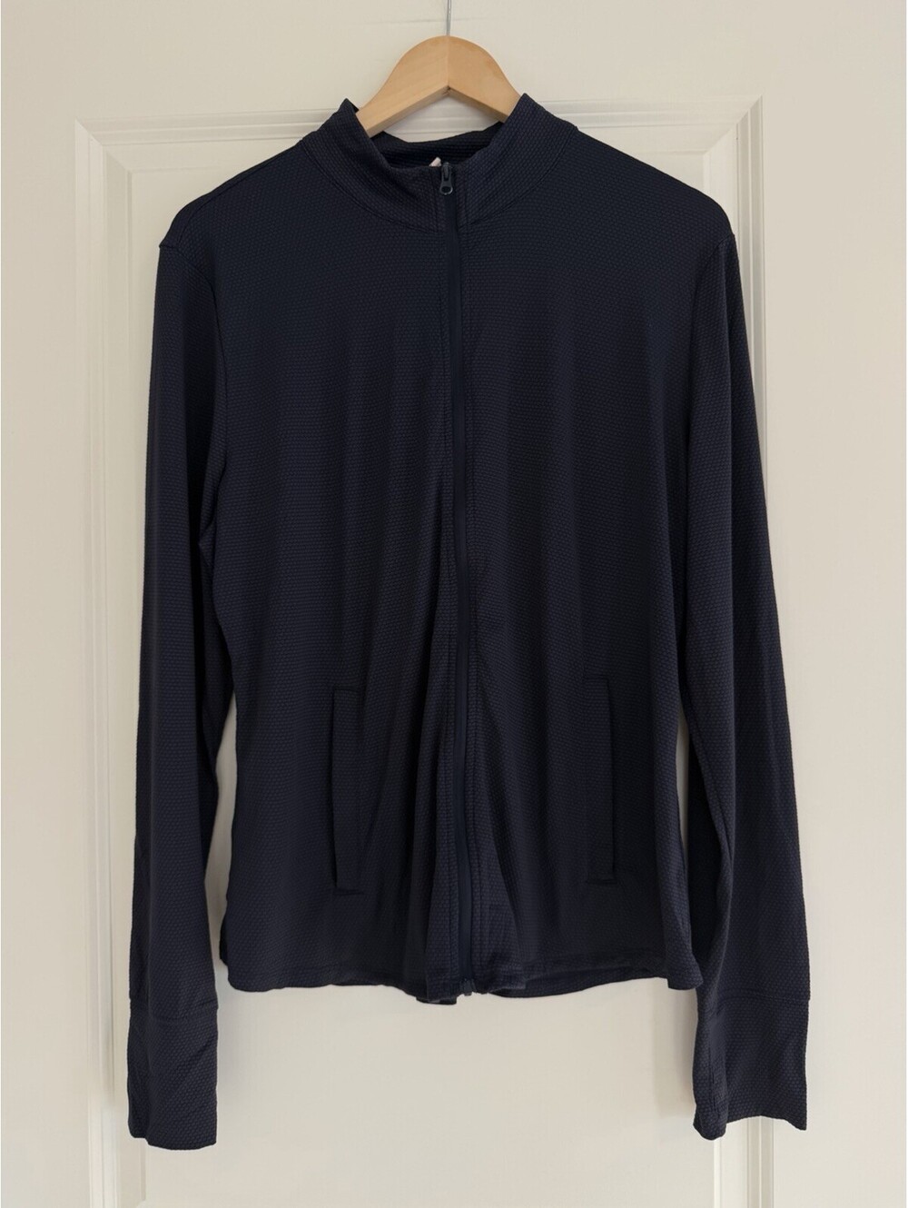 Tommy Bahama Jacket Womens XL Blue Navy Golf Performance Full Zip Athleisure